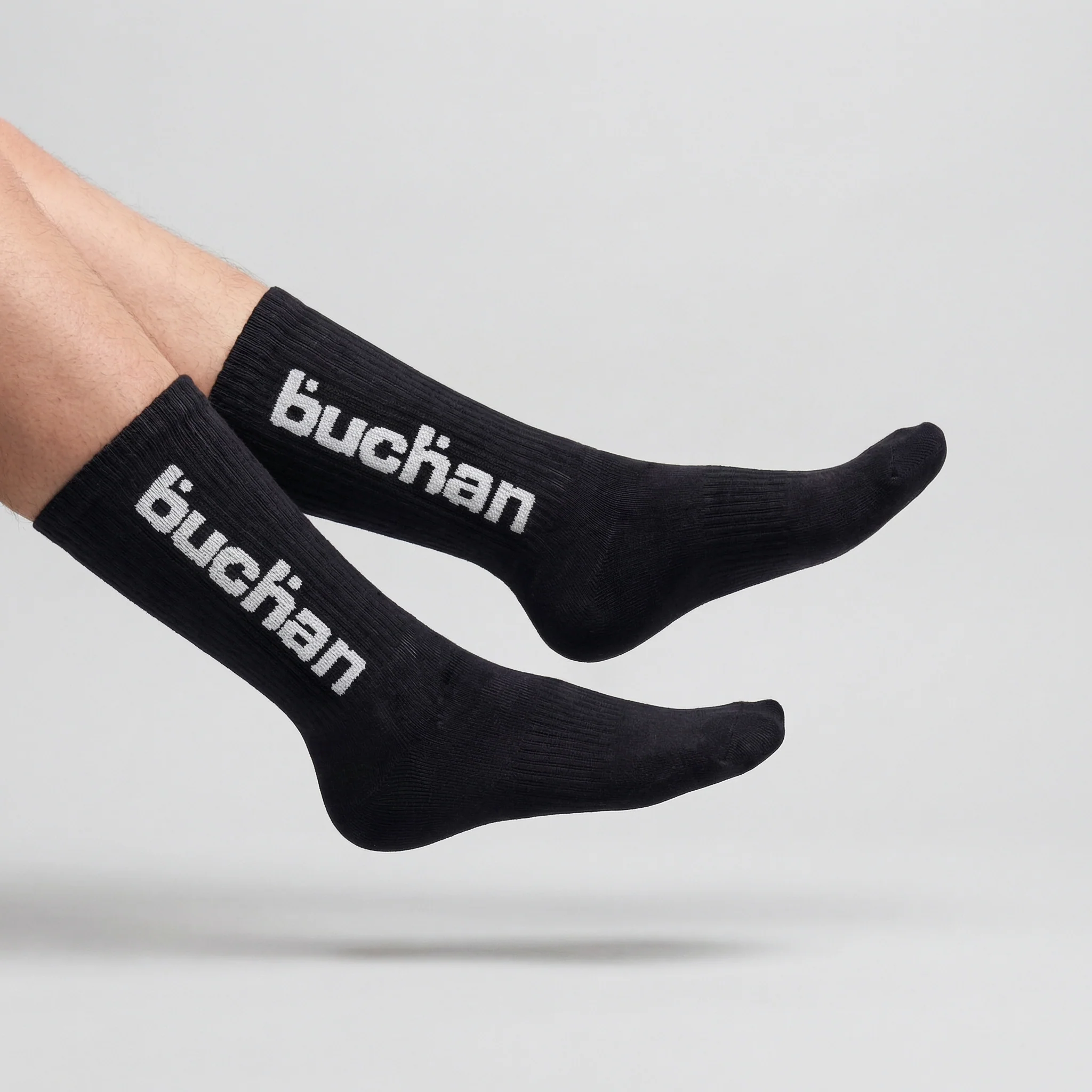 Buchan Big Logo Socks - Black - Image 3