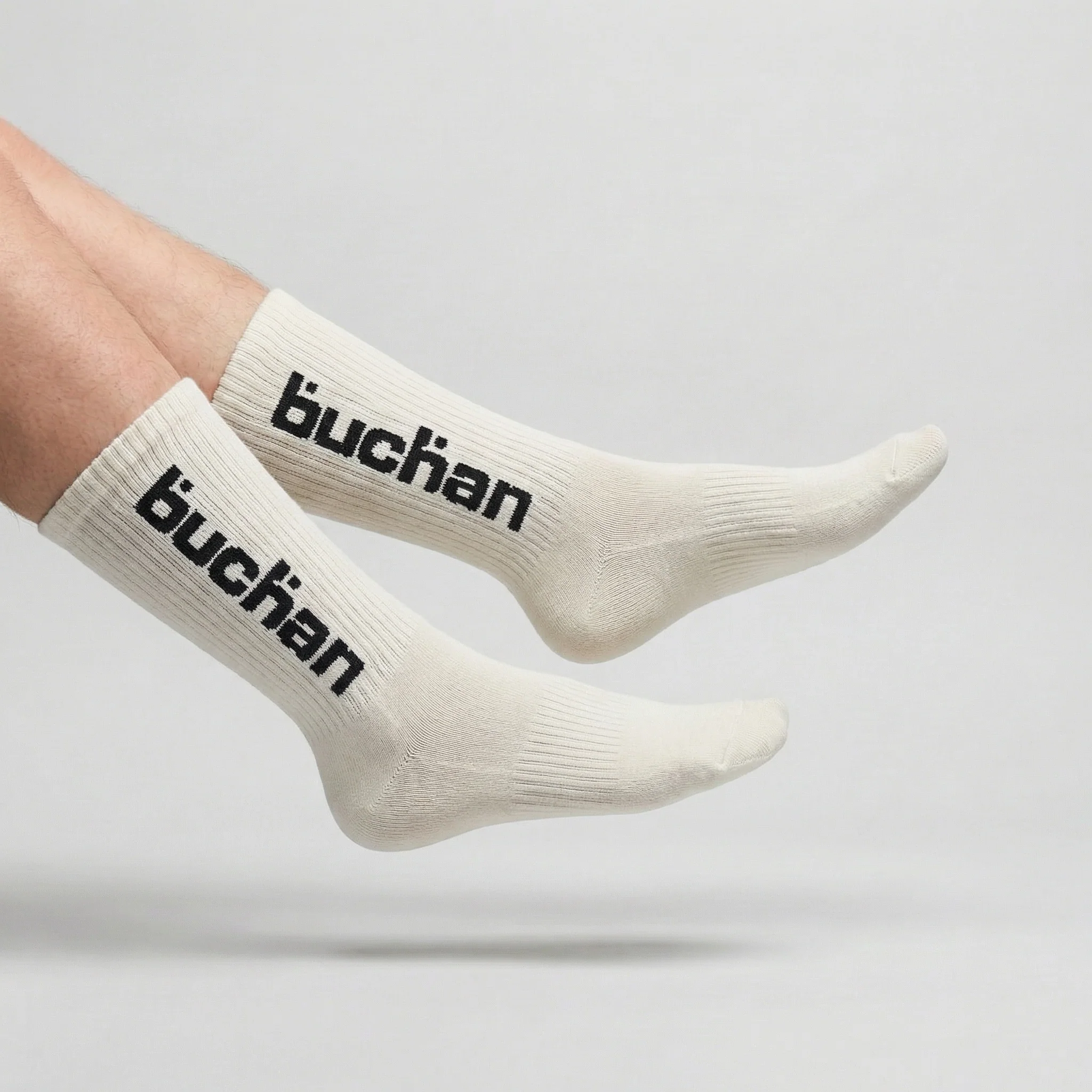 Buchan Big Logo Socks - White - Image 3