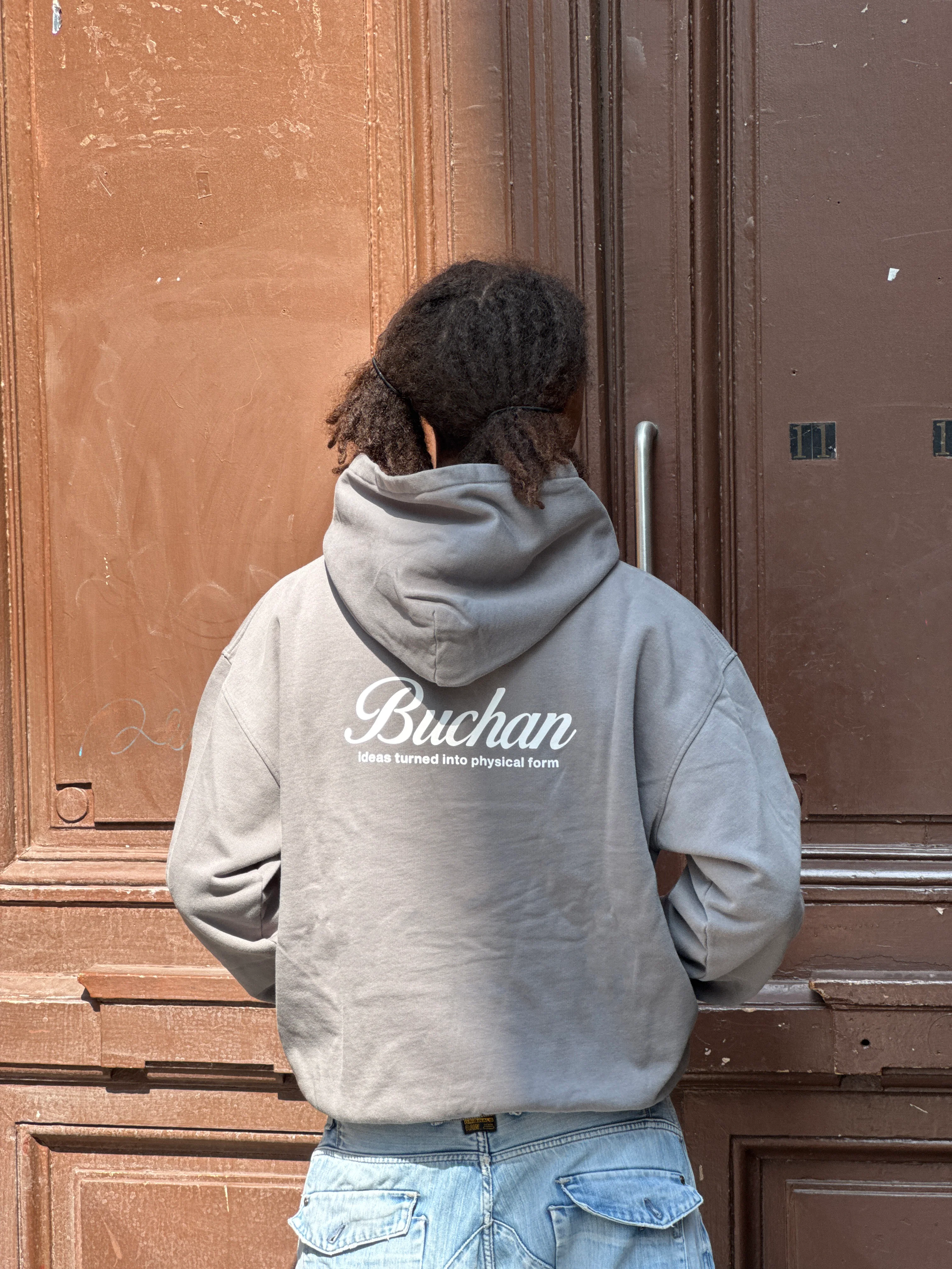 New B Hoodie - Grey - Image 4