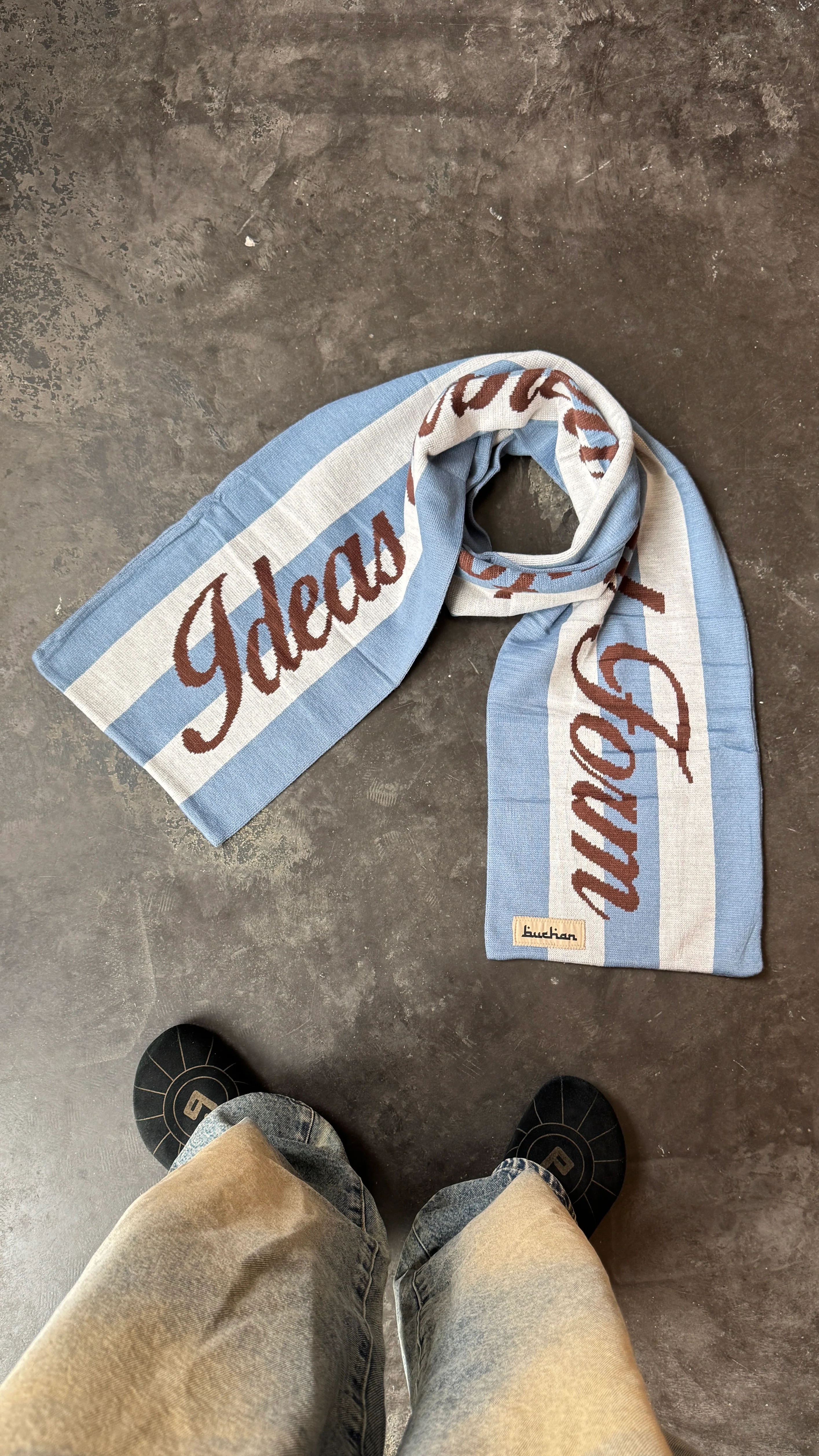 Quote Scarf - Blue/White - Image 6