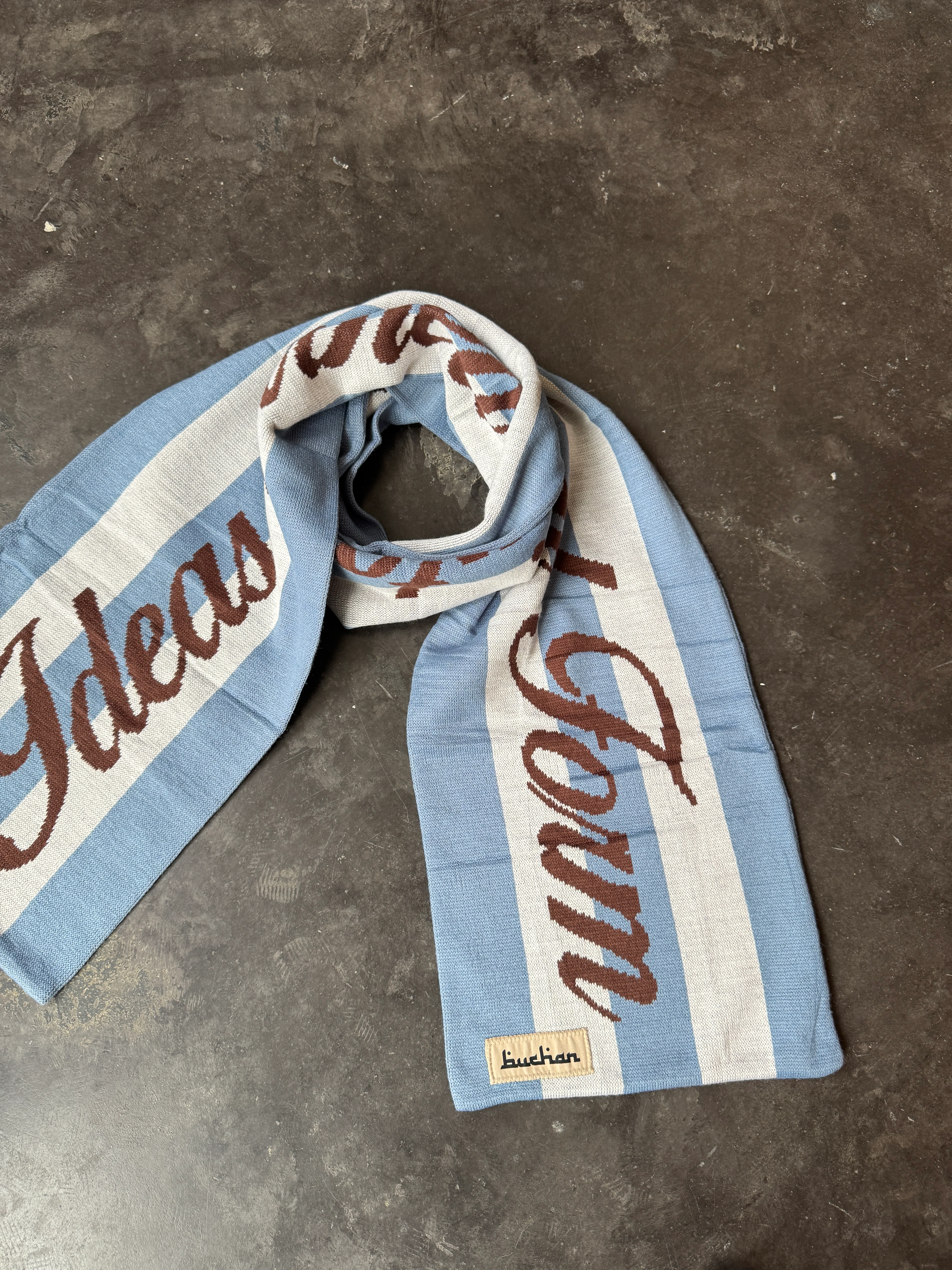 Quote Scarf - Blue/White - Image 7