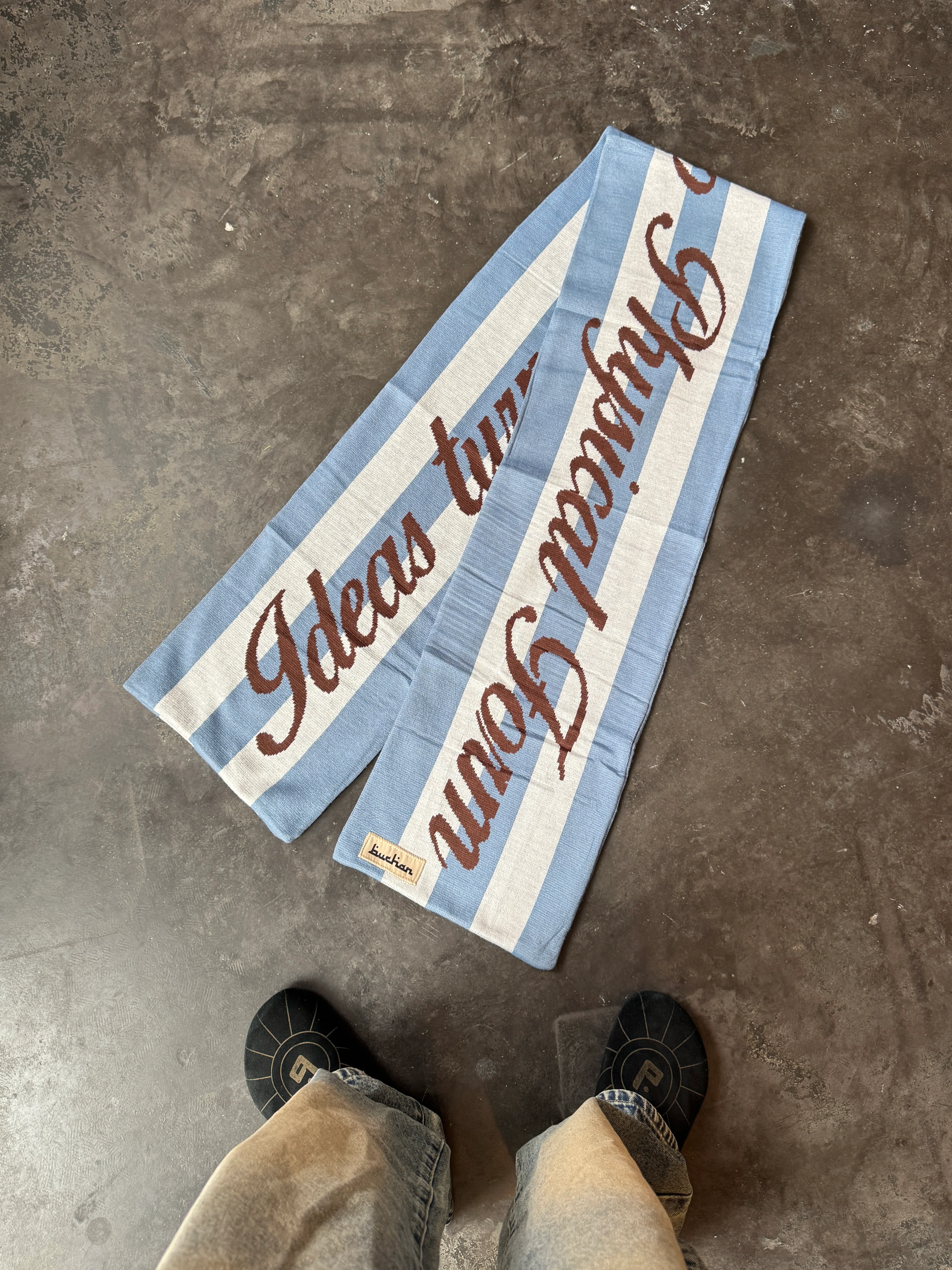 Quote Scarf - Blue/White - Image 8