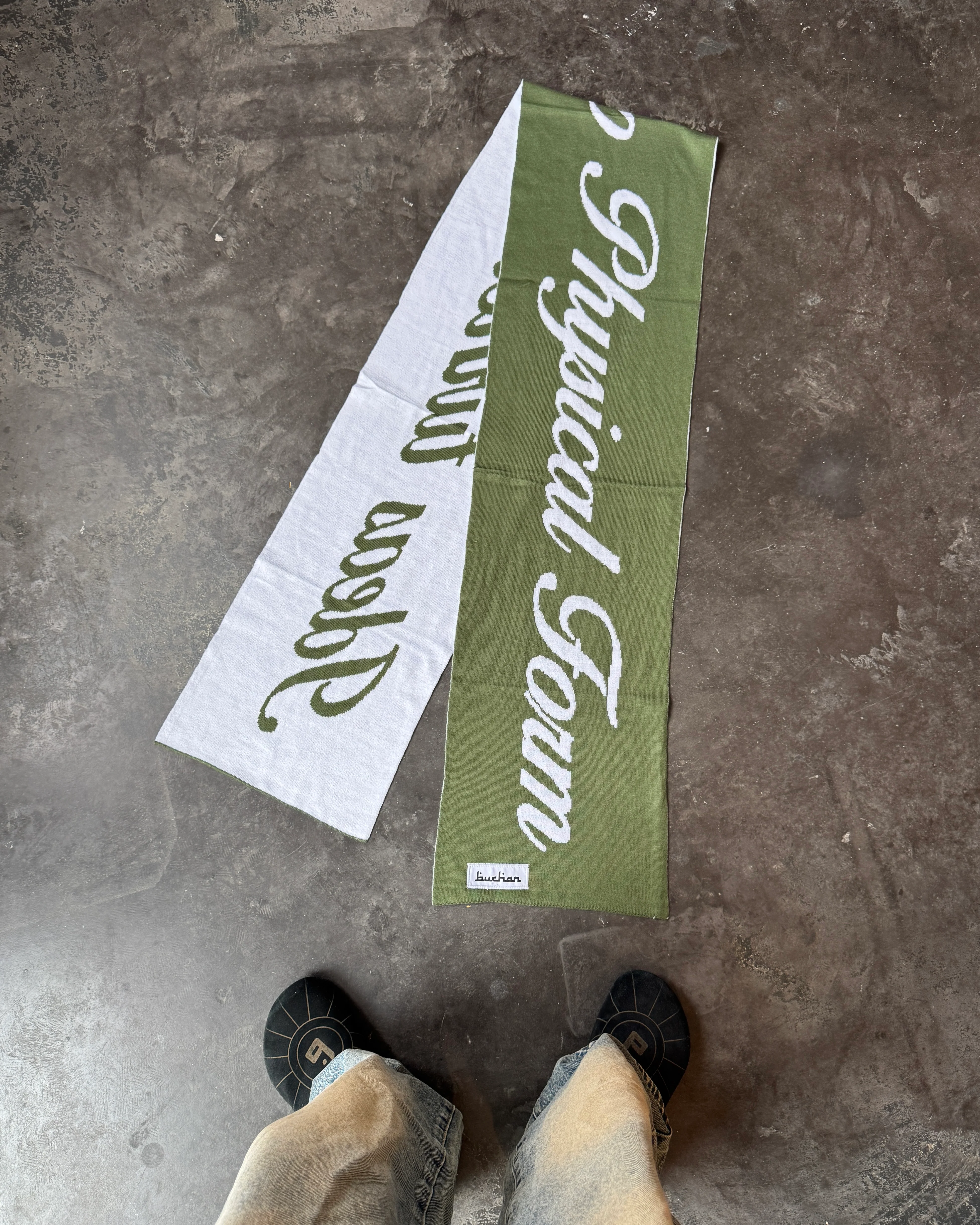 Quote Scarf - Green - Image 5