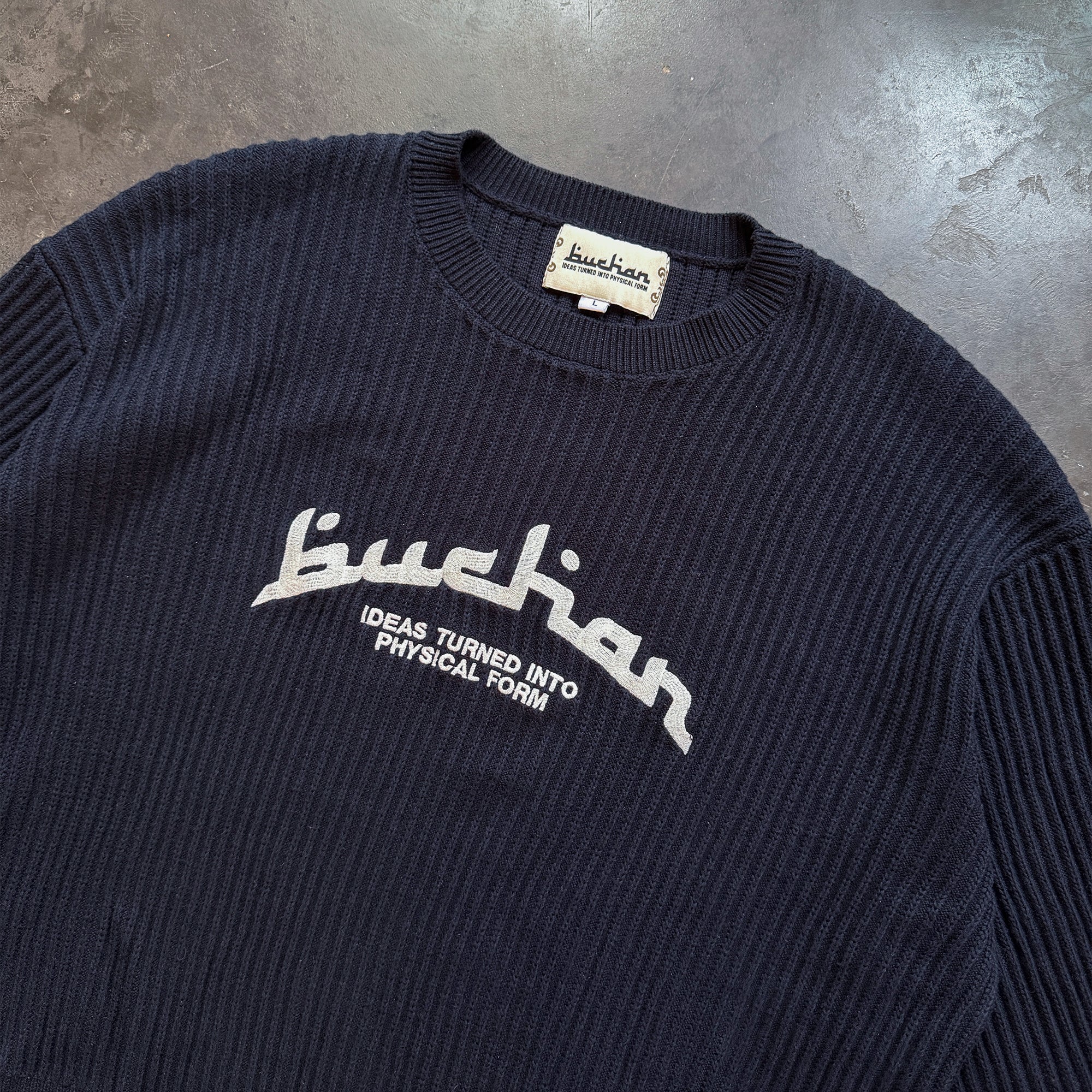 Rib Stitch Knit - Navy - Image 6