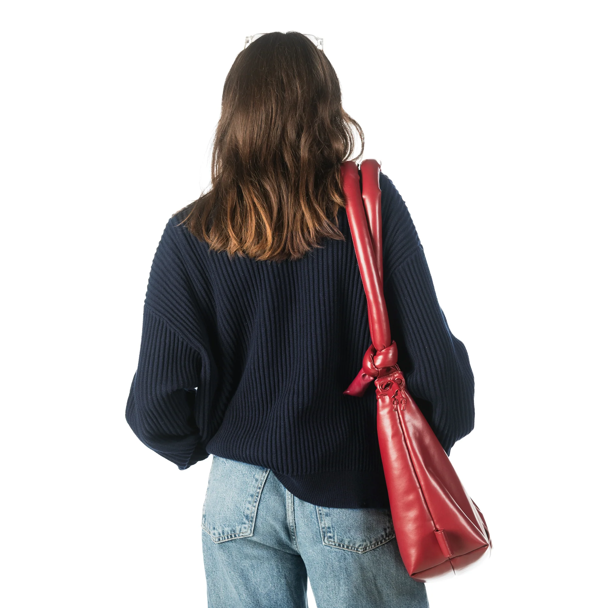 Rib Stitch Knit - Navy - Image 8