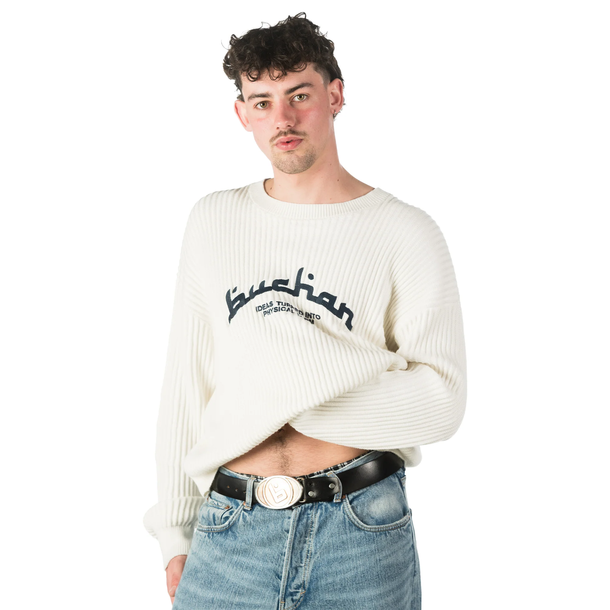 Rib Stitch Knit - White - Image 5