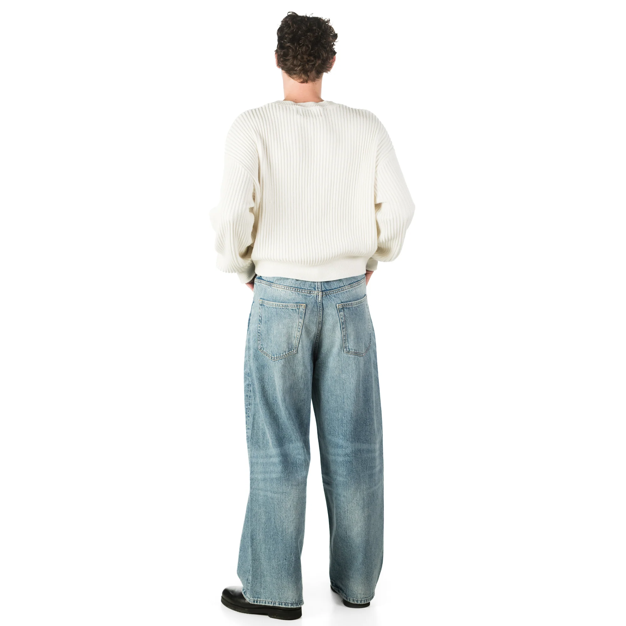 Rib Stitch Knit - White - Image 6