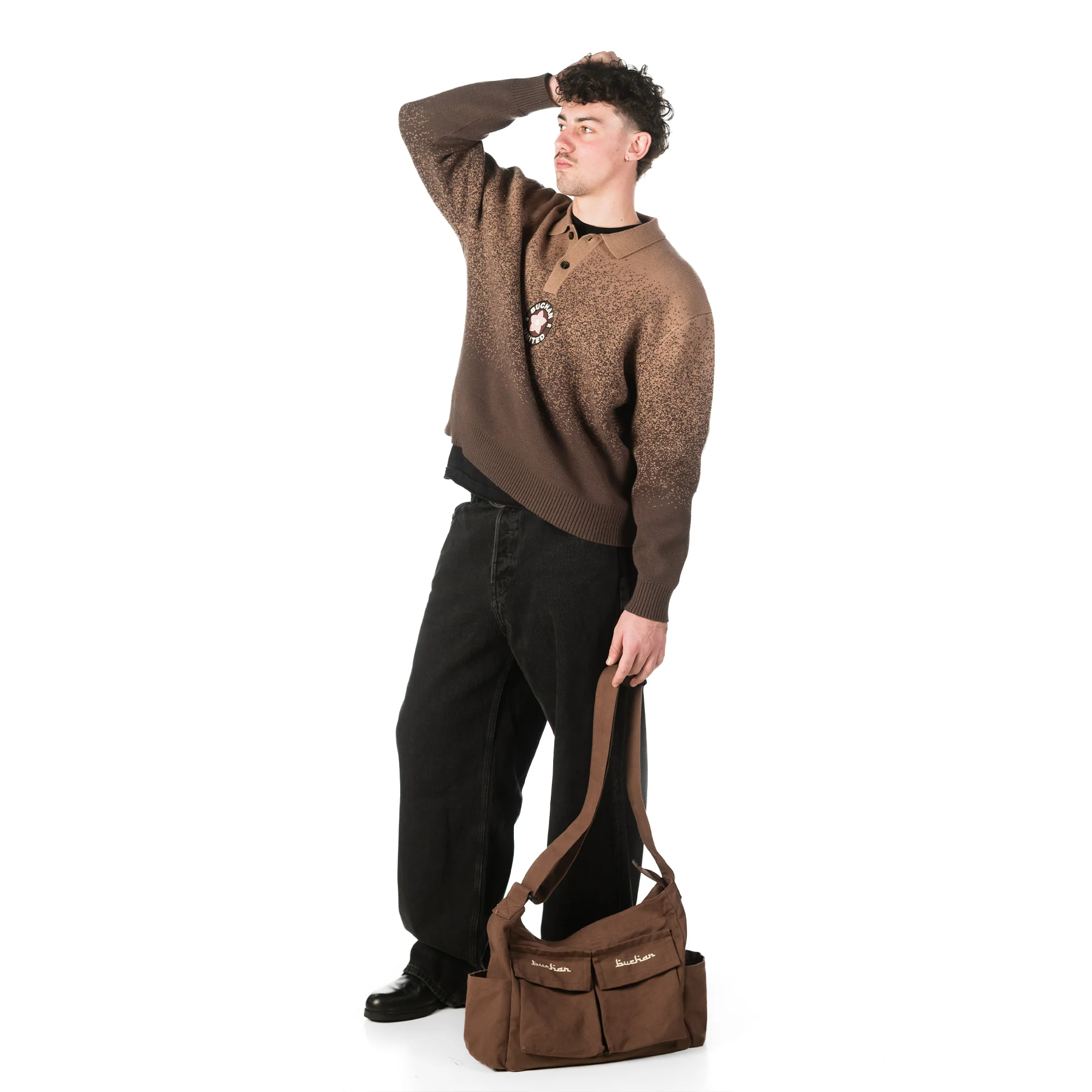 United Polo Knit - Brown - Image 3